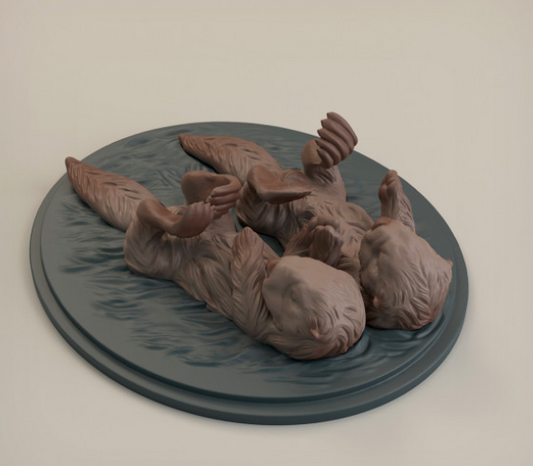 Les deux loutres de mer d'Animal den miniatures