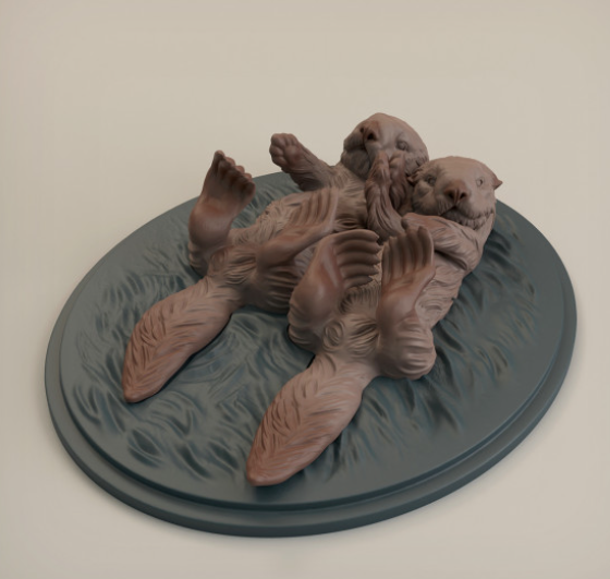 Les deux loutres de mer d'Animal den miniatures