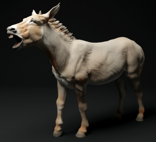 Âne bâillant par Animal den miniatures