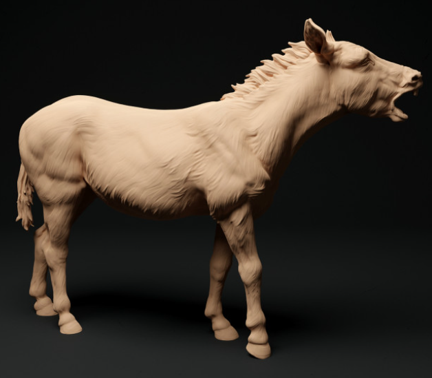 Âne bâillant par Animal den miniatures