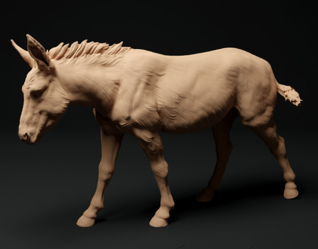 laufender Esel von Animal den miniatures