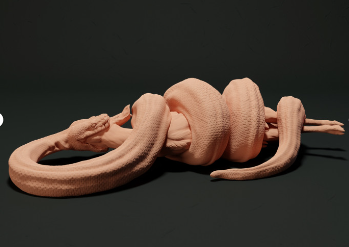 Fressende Python von Animal den miniatures