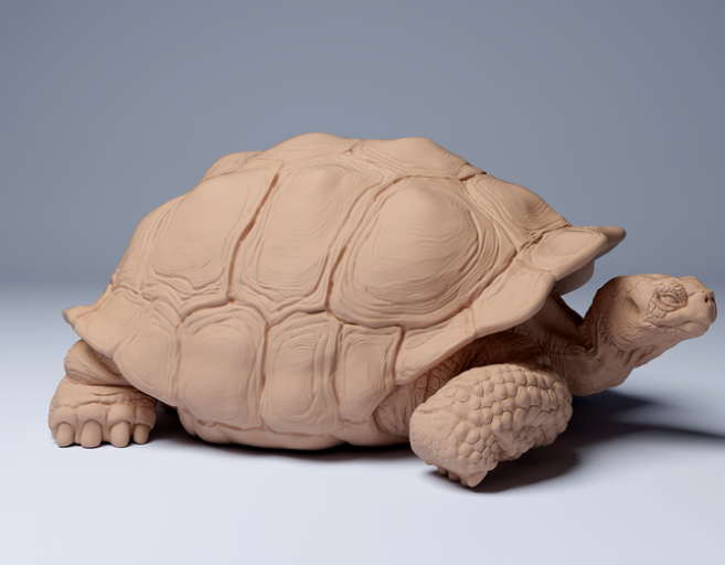 Liegende Galapagos-Riesenchildkröte von Animal Den Miniatures