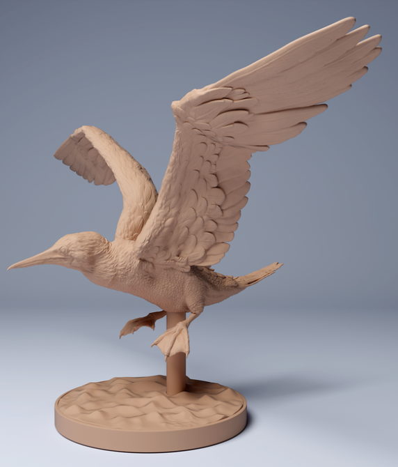 Fou à pieds bleus volant par animal den miniatures