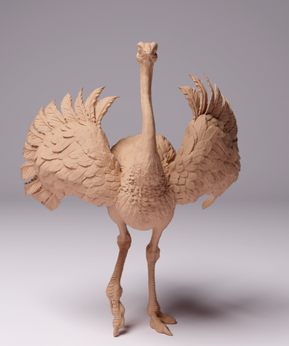 Autruche d'Afrique du Nord mâle par Animal den miniatures