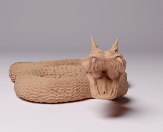Attaque de la vipère du Sahara par Animal the Miniatures