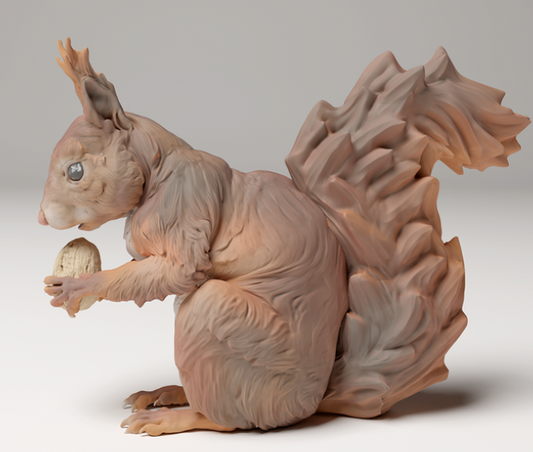 Écureuil roux mangeur par Animal den miniatures
