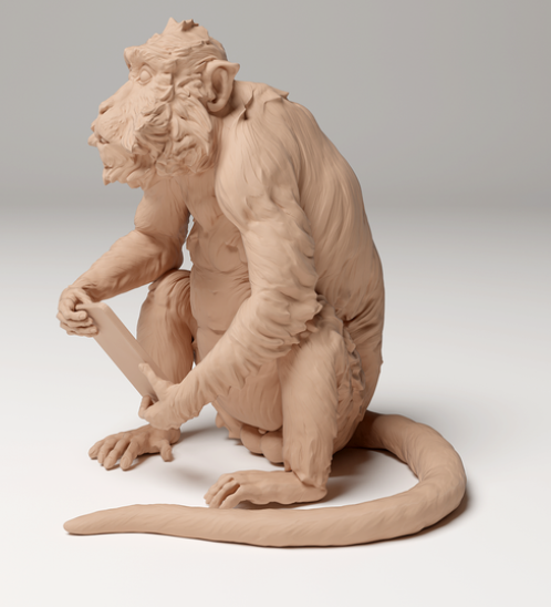 Un singe vole le smartphone d'Animal the Miniatures