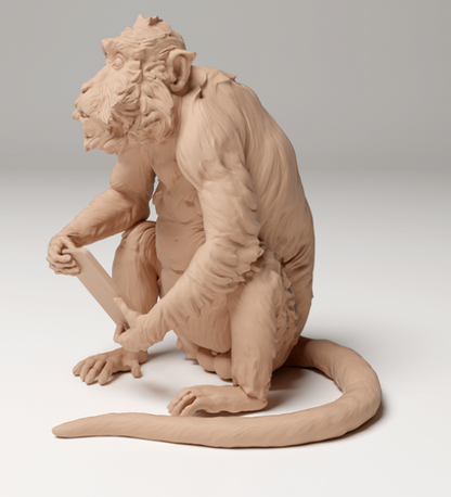 Un singe vole le smartphone d'Animal the Miniatures