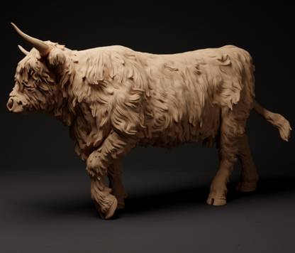 Laufendes schottisches Hochland-Rind von Animal den miniatures