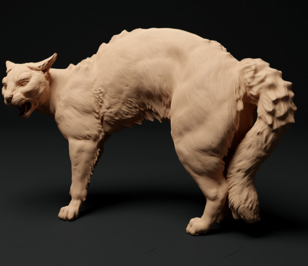 Domizierte Katzen als 4er Set  von animal den miniatures