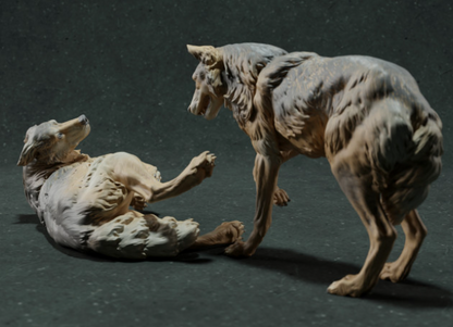 Jouer aux loups ibériques par Animal den miniatures