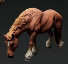 Hercule broutant (Suffolk Punch) par Animal den miniatures