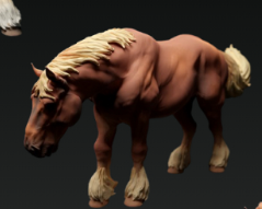 Hercule (Suffolk Punch) par Animal den miniatures