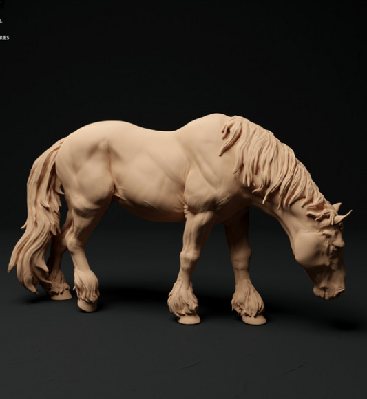 Hercule broutant (Suffolk Punch) par Animal den miniatures