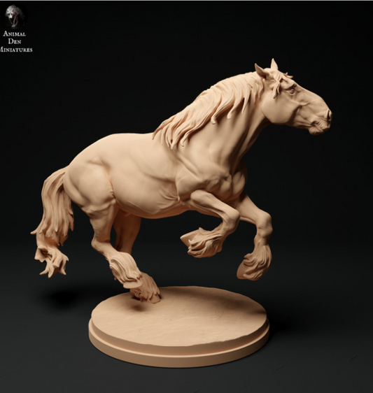 Zelos au galop (Suffolk Punch) par Animal den miniatures en impression 3D
