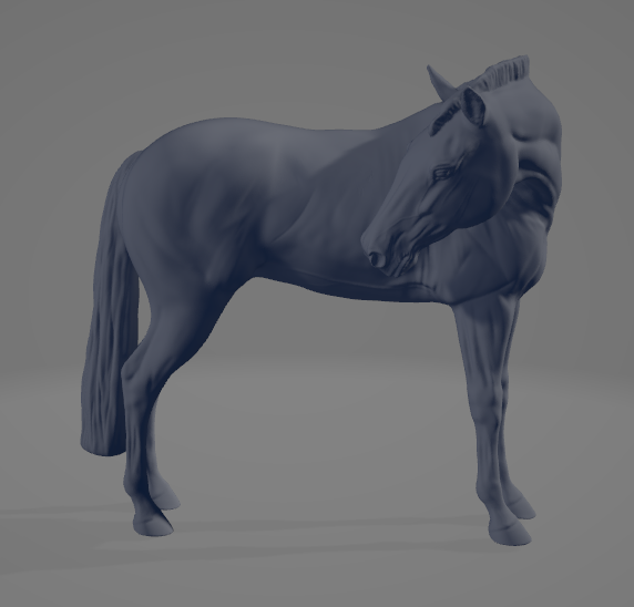Étalon Hannibal avec tresse de queue comme impression 3D