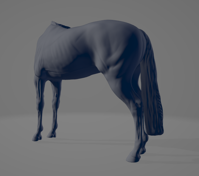Étalon Hannibal avec tresse de queue comme impression 3D