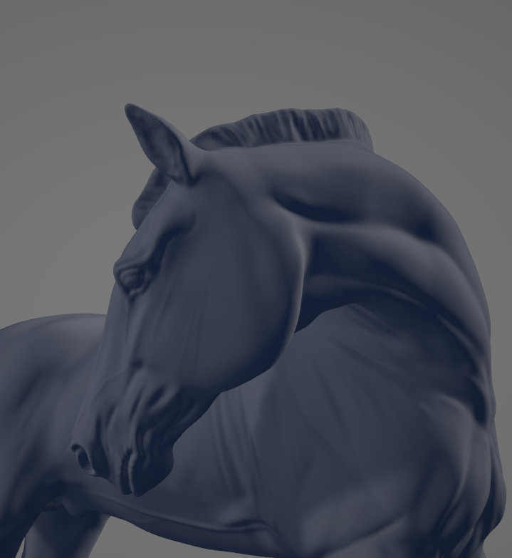 Étalon Hannibal avec tresse de queue comme impression 3D