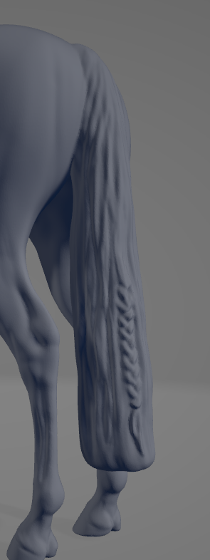 Étalon Hannibal avec tresse de queue comme impression 3D