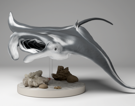Chasse à la raie manta par Animal den miniatures