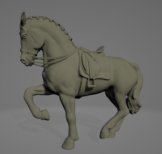 Cheval avec selle et bride par AnimalsAndCreaturesMinis