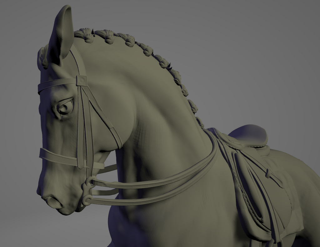 Cheval avec selle et bride par AnimalsAndCreaturesMinis