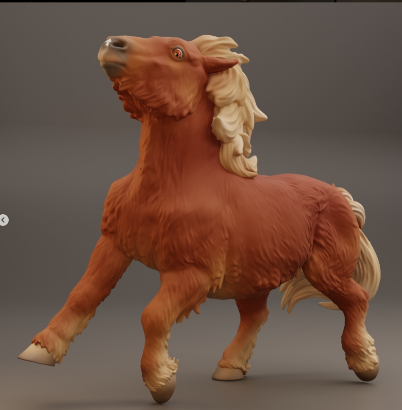 Shetland Pony Set Oziboo &amp; Biscotte by Bexbee Studios as 3D print