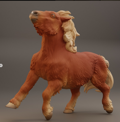 Shetland Pony Set Oziboo &amp; Biscotte by Bexbee Studios as 3D print