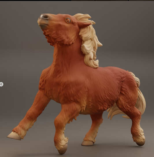 Ensemble poney Shetland Oziboo &amp; Biscotte par Bexbee Studios en impression 3D