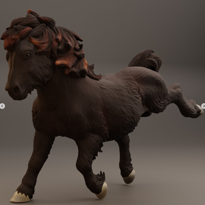 Shetland Pony Set Oziboo &amp; Biscotte by Bexbee Studios as 3D print