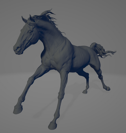 Rennendes Pferd