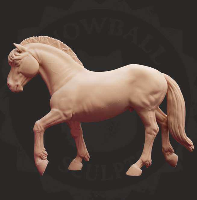 Süßes Fjord Pferd von Snowball Sculpts / unbemaltes Resin Modellpferd