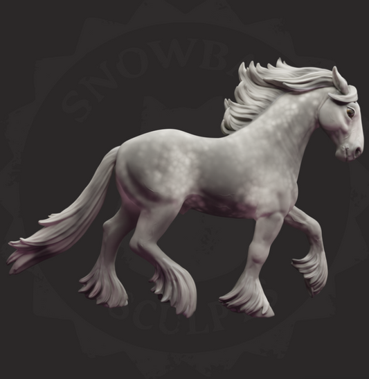 Cheval de trait par Snowball Sculpts