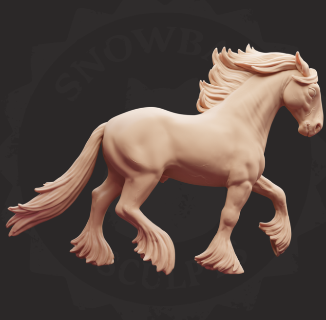Cheval de trait par Snowball Sculpts