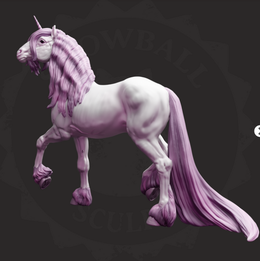 Licorne en course par Snowball Sculpts
