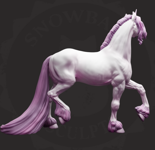 Licorne en course par Snowball Sculpts