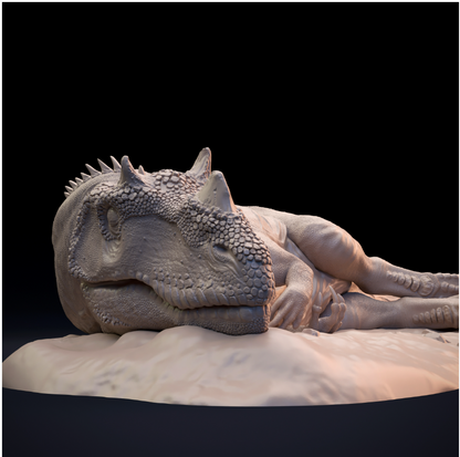 Cératosaure endormi par Dion et Dog