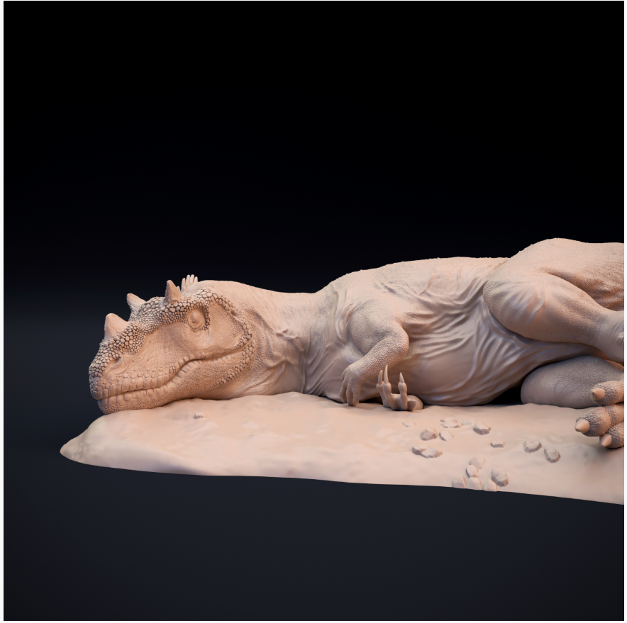 Cératosaure endormi par Dion et Dog