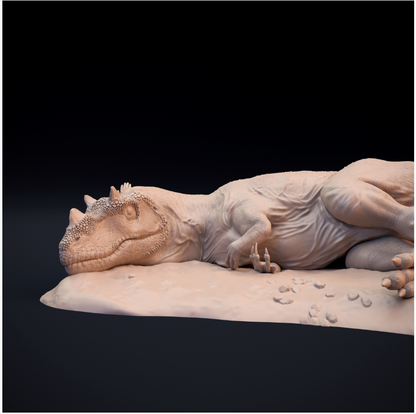 Cératosaure endormi par Dion et Dog