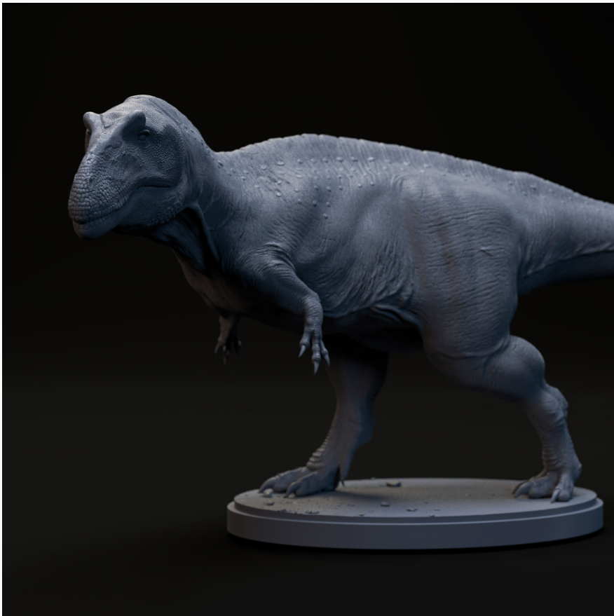 Acrocanthosaurus courant par Dino et Dog