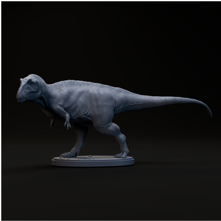 Acrocanthosaurus courant par Dino et Dog