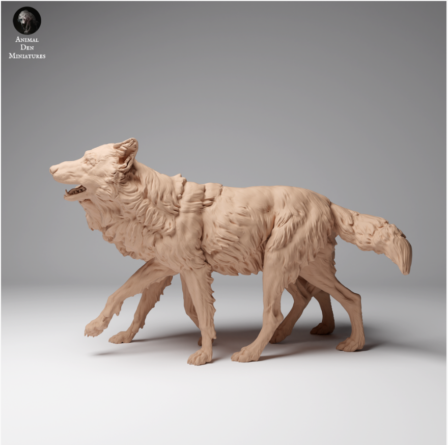 Jouer aux loups de Mongolie par Animal den miniatures