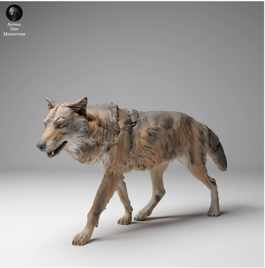 Laufender mongolischer Wolf von Animal den miniatures