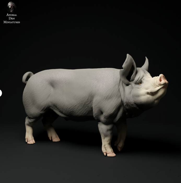 Cochon Bershire n° 4 par Animal den miniatures