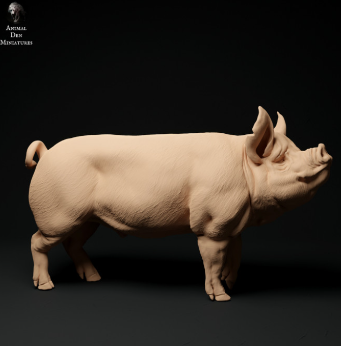 Cochon Bershire n° 4 par Animal den miniatures