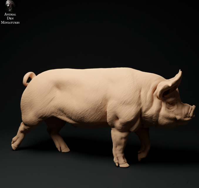 Cochon Bershire n° 5 par Animal den miniatures