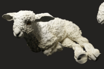 Agneau à laine longue Devon et Cornwell n° 3 d'Animal den miniatures