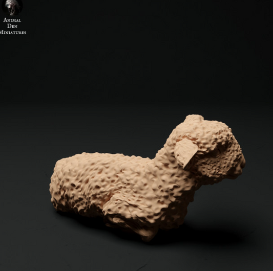 Agneau à laine longue Devon et Cornwell n° 3 d'Animal den miniatures