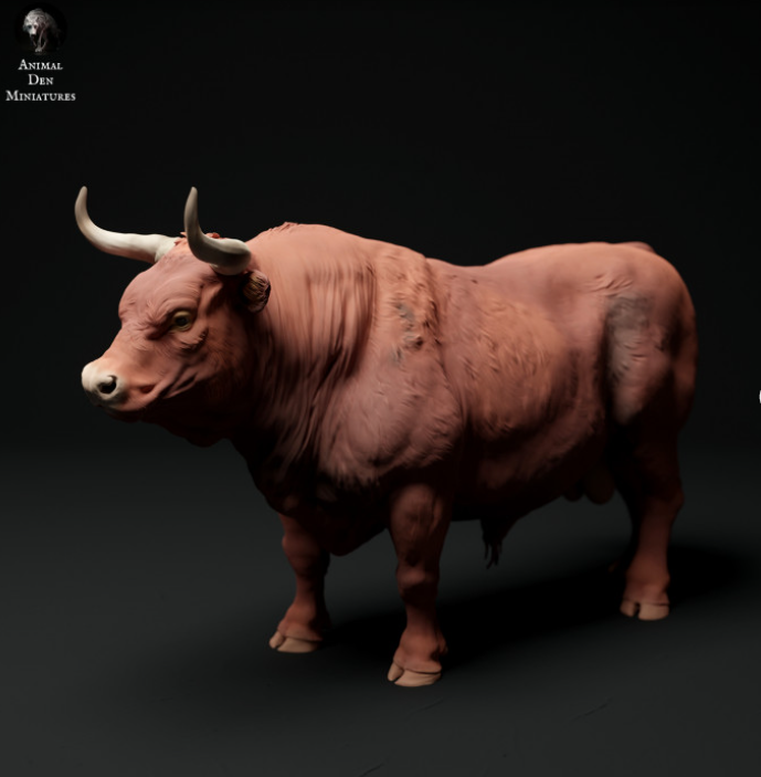 Roter Devon Bulle von Animal den miniatures